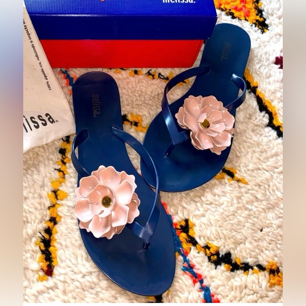Melissa Harmonic Pink Flower Sandals 8